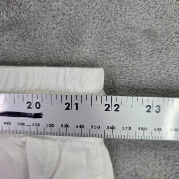 Womens Cynthia Rowley White Linen Rayon Blend Shorts Drawstring Pockets 2X - Picture 6 of 9